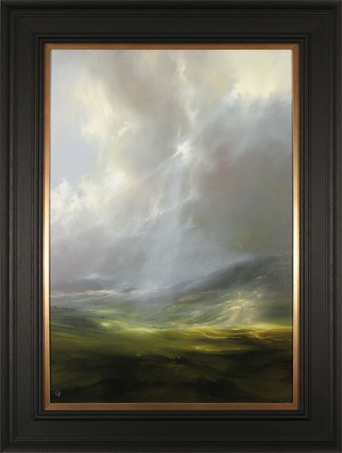 Clare Haley, Original oil painting on panel, Light Through Rifted Cloud