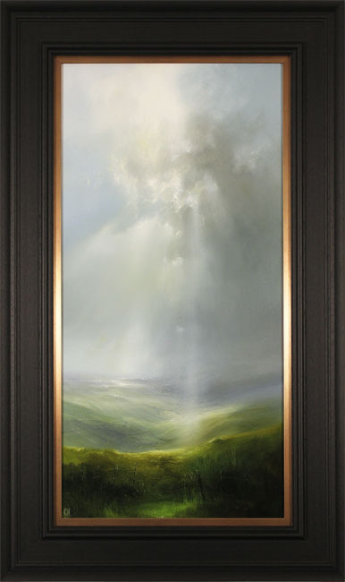 Clare Haley, Original oil painting on panel, Tall Skies Over the Valley
