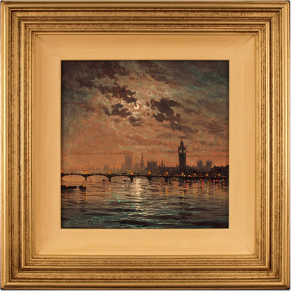 Andrew Grant Kurtis, Original oil painting on panel, Nocturne Reflections, York Minster, click to enlarge