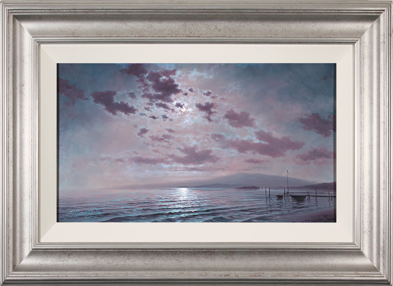 Andrew Grant Kurtis, Original oil painting on panel, Moonlight . Click to enlarge