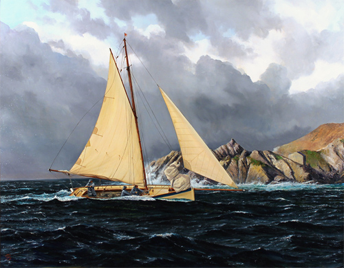 Andrew Stranack Walton, Original oil painting on canvas, Sailing the Sea Without frame image. Click to enlarge