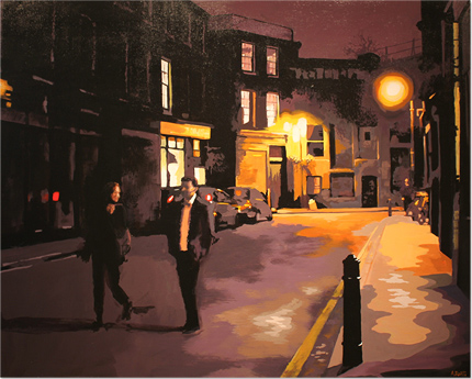 Annie Ralli, Original acrylic painting on canvas, Park Street Camberwell, click to enlarge