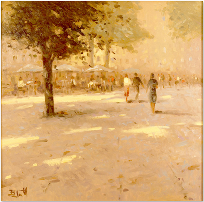 Brian Jull, Original oil painting on canvas, Midday Stroll