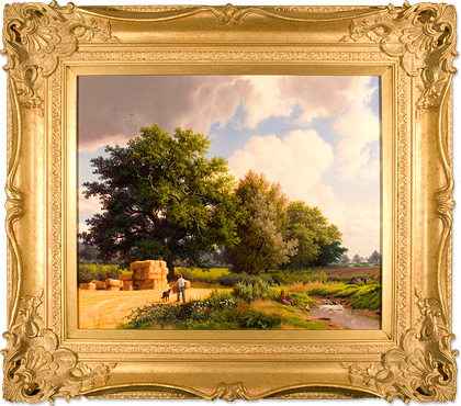 Daniel Van Der Putten, Original oil painting on panel, British Countryside, click to enlarge