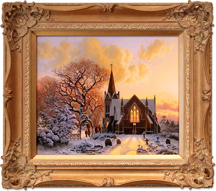 Daniel Van Der Putten, Original oil painting on panel, Christmas Eve at Lower Shuckborough, Warwickshire, click to enlarge