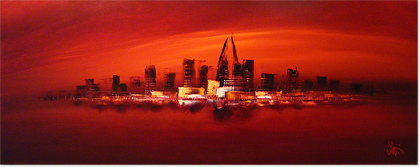 Dennis Wood, Original acrylic painting on canvas, Dubai
