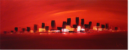 Dennis Wood, Original acrylic painting on canvas, New York Cityscape