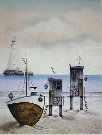 Gary Walton, Watercolour, The Seaside Without frame image. Click to enlarge