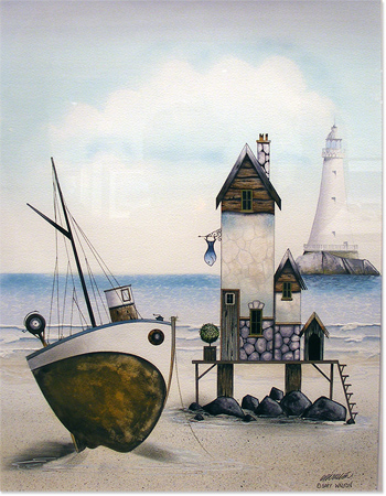 Gary Walton, Watercolour, The Seaside