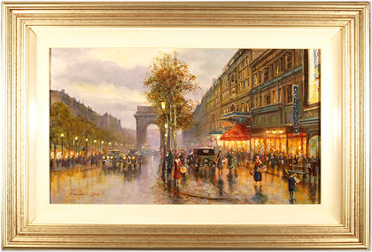 Gordon Lees, Original oil painting on canvas, Les Champs Élysées, Paris, click to enlarge