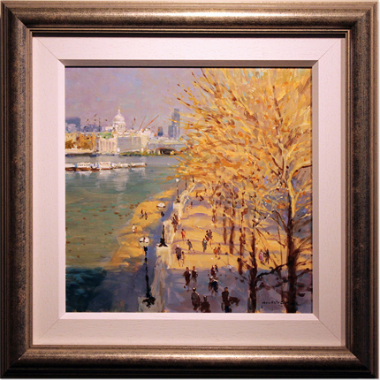 John Haskins, Original oil painting on panel, St Paul's From the Southbank, click to enlarge