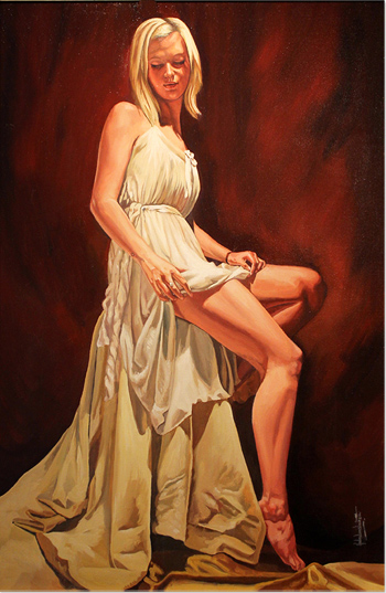 John Luce Lockett, Original oil painting on canvas, Heart