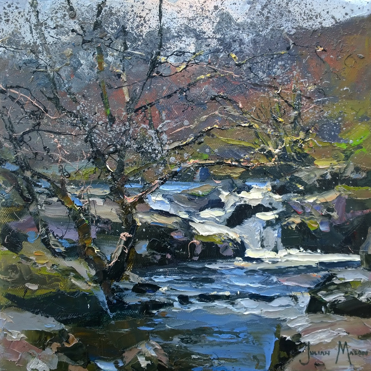 Julian Mason, Original oil painting on canvas, Force Water