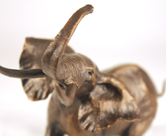 Michael Simpson, Bronze, Bull Elephant, click to enlarge