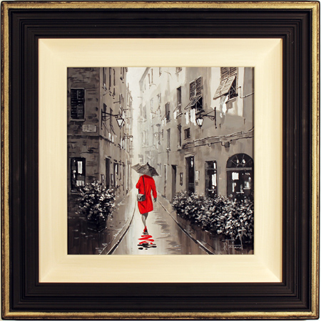 Richard Telford, Original oil painting on canvas, Red Dress, click to enlarge