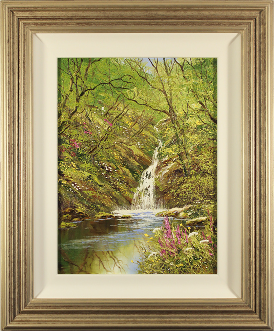 Terry Evans, Original oil painting on canvas, Woodland Spring, Yorkshire Dales
