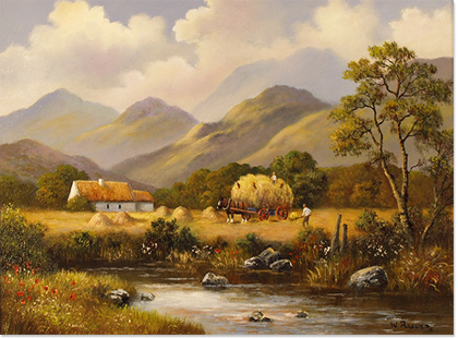 Wendy Reeves, Original oil painting on canvas, Country Scene Without frame image. Click to enlarge