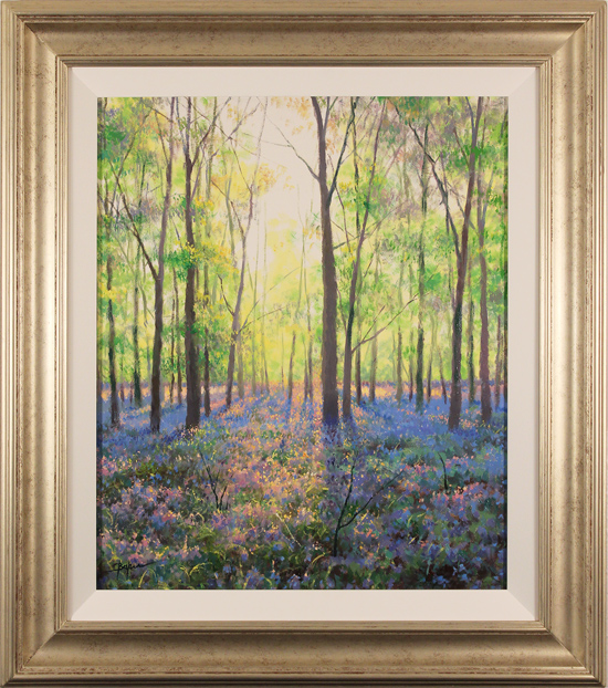 Alan Barker, Original oil painting on canvas, The Bluebell Wood