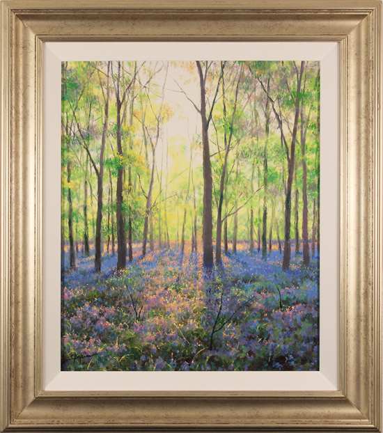 Alan Barker, Original oil painting on canvas, The Bluebell Wood, click to enlarge