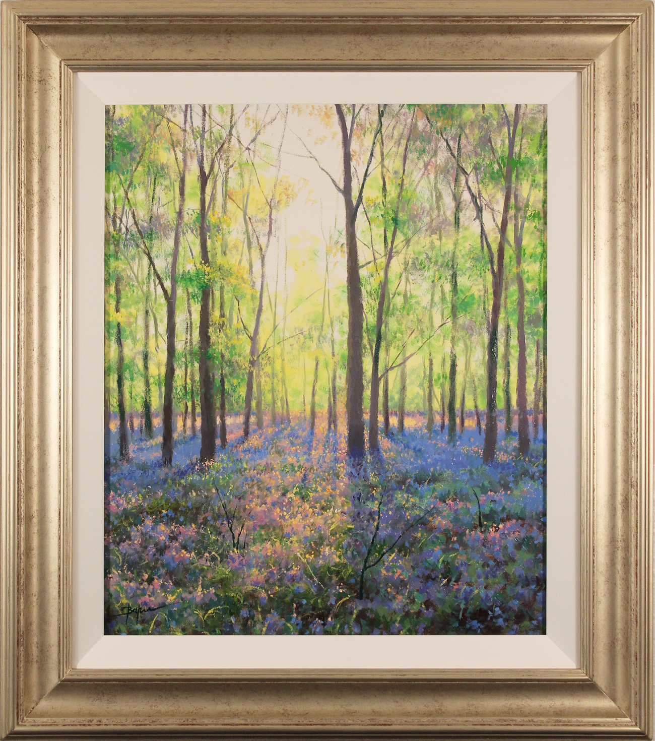 Alan Barker, Original oil painting on canvas, The Bluebell Wood. Click to enlarge