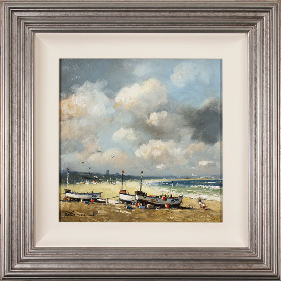 Alan Smith, Original oil painting on panel, Rising Winds, Scarborough, click to enlarge