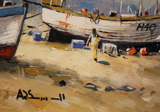 Alan Smith, Original oil painting on panel, Coastal Breeze Signature image. Click to enlarge