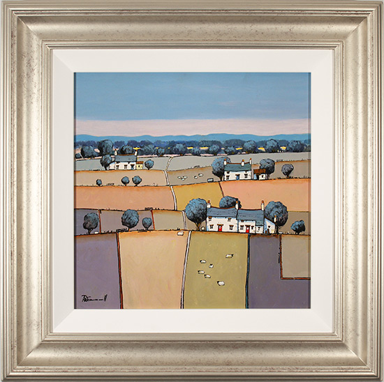 Alan Smith, Original oil painting on panel, Patchwork Fields, click to enlarge