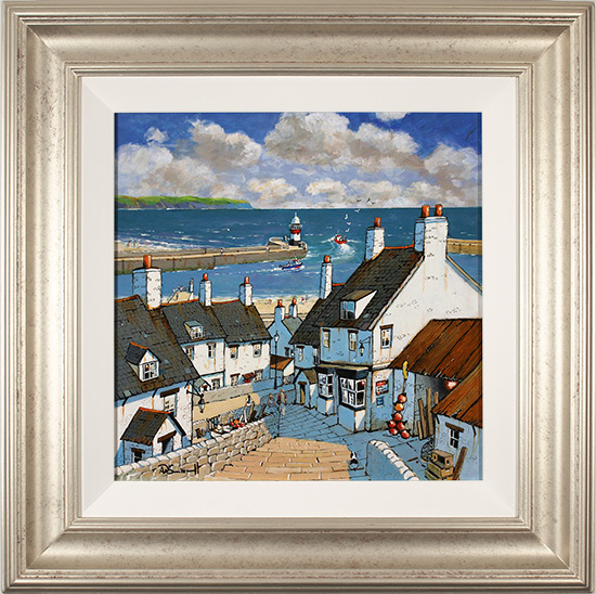 Alan Smith, Original oil painting on panel, Down to the Harbour 