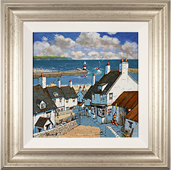 Alan Smith, Original oil painting on panel, Down to the Harbour
