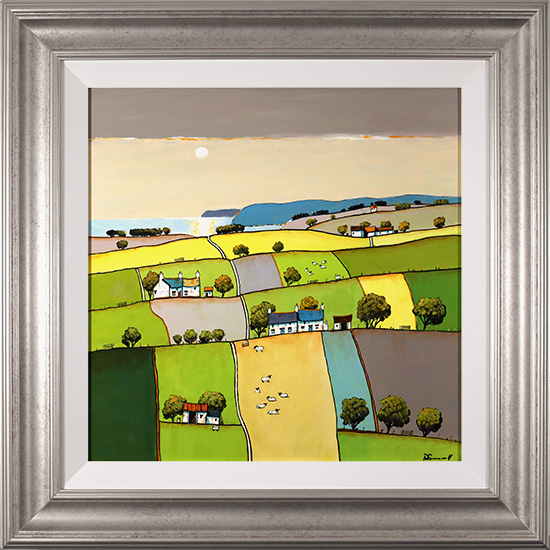 Alan Smith, Original oil painting on panel, Yorkshire Patchwork, click to enlarge