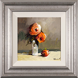Alan Smith, Original oil painting on panel, Fresh Roses