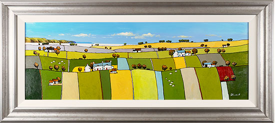 Alan Smith, Original oil painting on panel, Summer Patchwork, click to enlarge