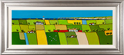 Alan Smith, Original oil painting on panel, Summer Patchwork