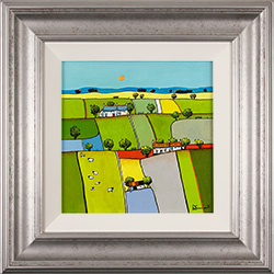 Alan Smith, Original oil painting on panel, Hills of Green
