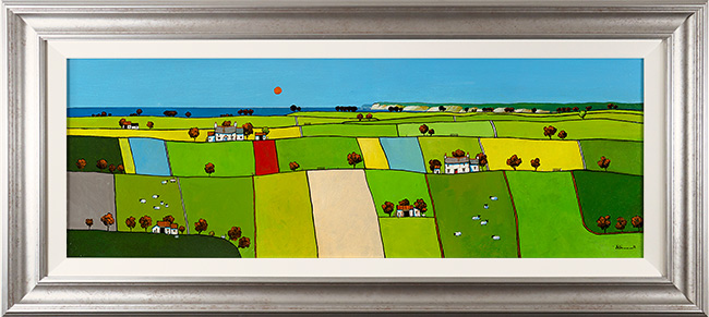 Alan Smith, Original oil painting on panel, The Green, Green Grass of Home, click to enlarge