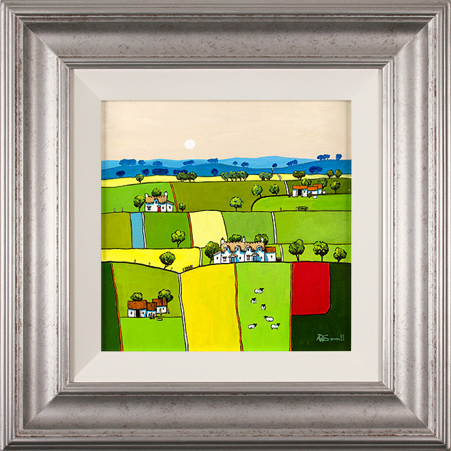 Alan Smith, Original oil painting on panel, Summer's Patchwork, click to enlarge