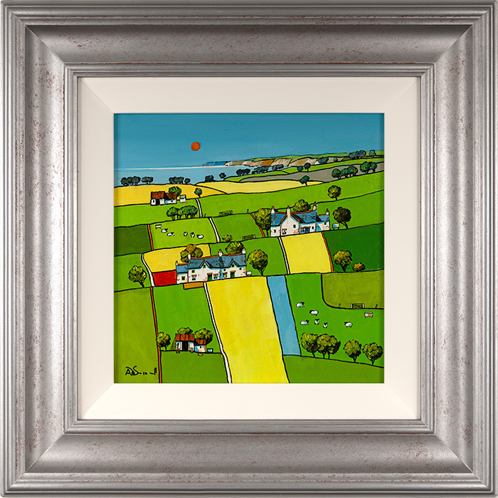 Alan Smith, Original oil painting on panel, Yorkshire Patchwork, click to enlarge