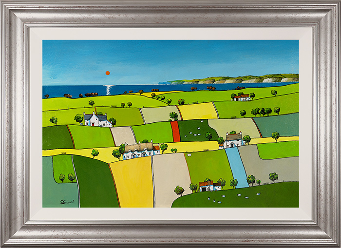 Alan Smith, Original oil painting on panel, Bright Skies and Golden Fields, click to enlarge