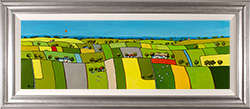 Alan Smith, Original oil painting on panel, Hills of Green and Gold