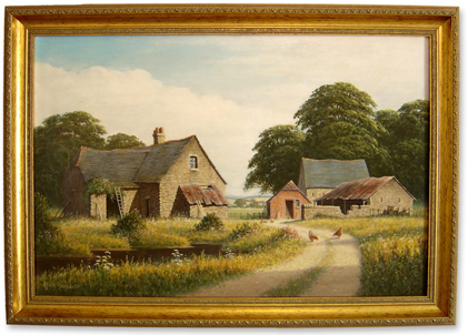Alan Dinsdale, Original oil painting on canvas, Country Scene Without frame image. Click to enlarge
