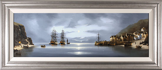 Alex Hill, Original oil painting on panel, Smuggler's Bay, click to enlarge