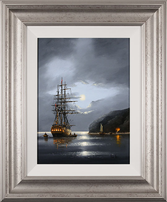 Alex Hill, Original oil painting on panel, Moonlight Cove, click to enlarge