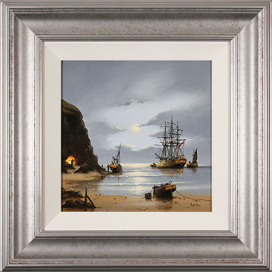 Alex Hill, Original oil painting on panel, Smuggler's Shores, click to enlarge