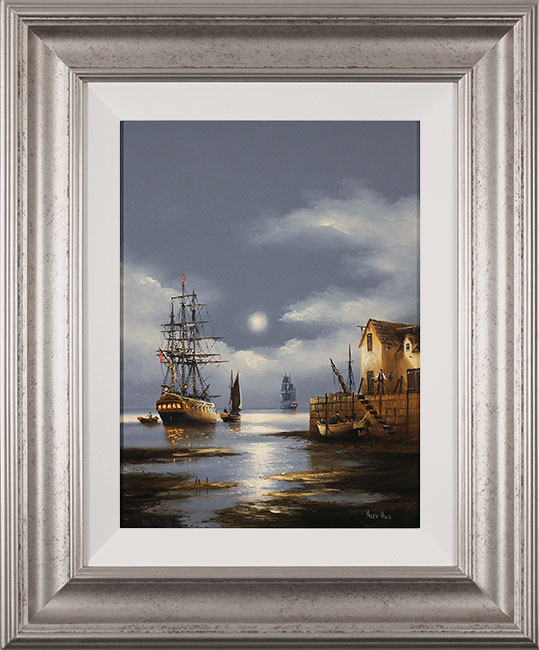 Alex Hill, Original oil painting on panel, Into the Night, click to enlarge