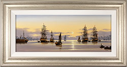 Alex Hill, Original oil painting on panel, The Dawn Fleet Large image. Click to enlarge