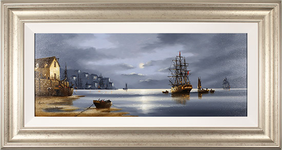 Alex Hill, Original oil painting on panel, Midnight Run 