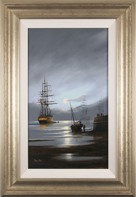 Alex Hill, Original oil painting on panel, Leaving Port 