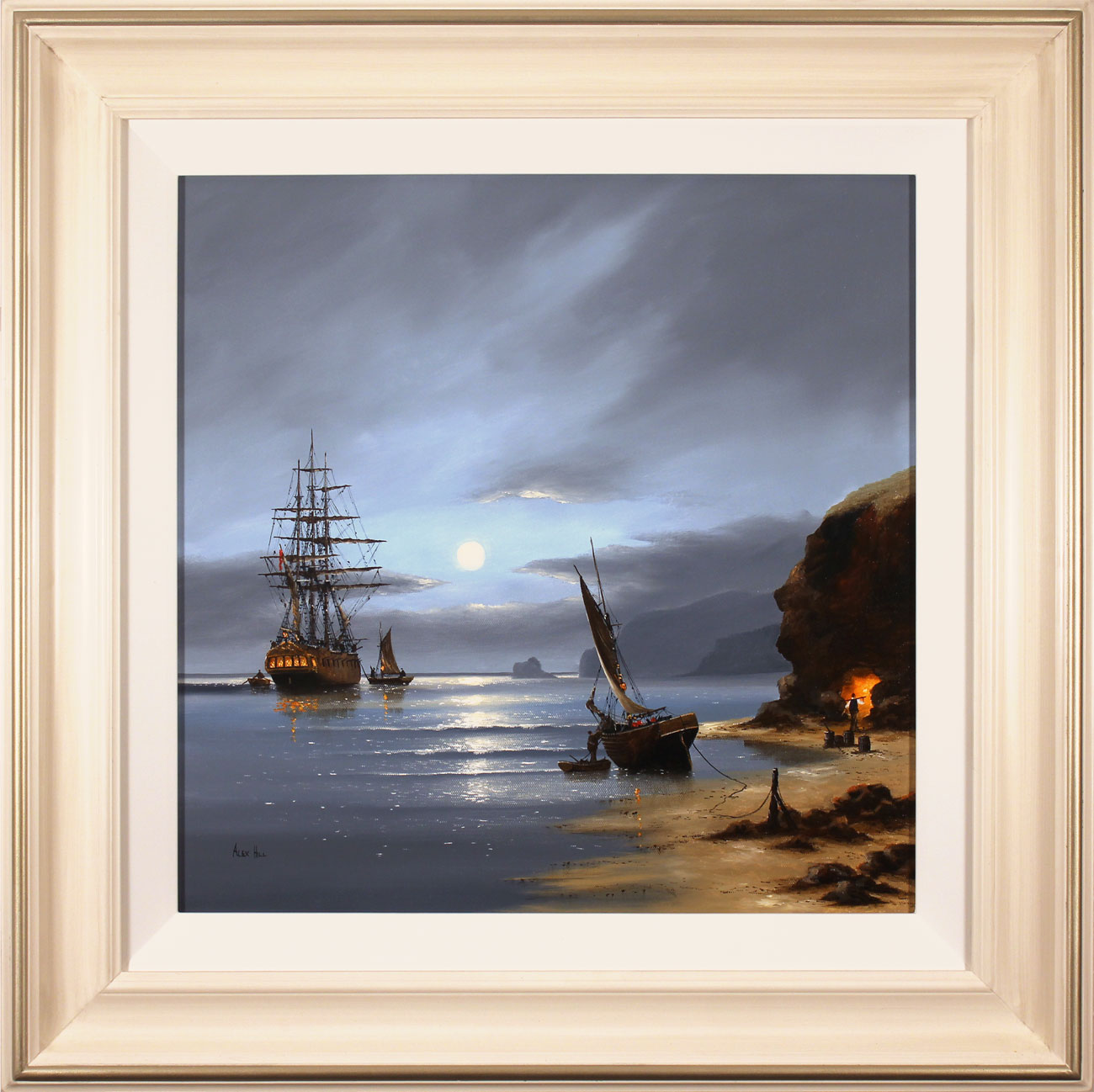 Alex Hill, Original oil painting on canvas, Smuggler's Cove, click to enlarge