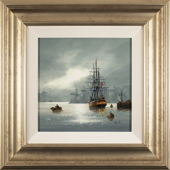 Alex Hill, Original oil painting on canvas, Leaving Port