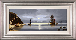 Alex Hill, Original oil painting on panel, Smuggler's Bay